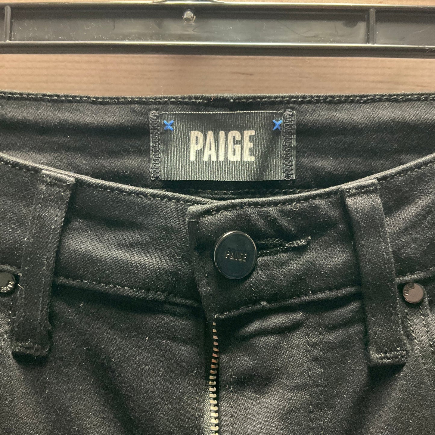 Jeans Flared By Paige In Black, Size: 4