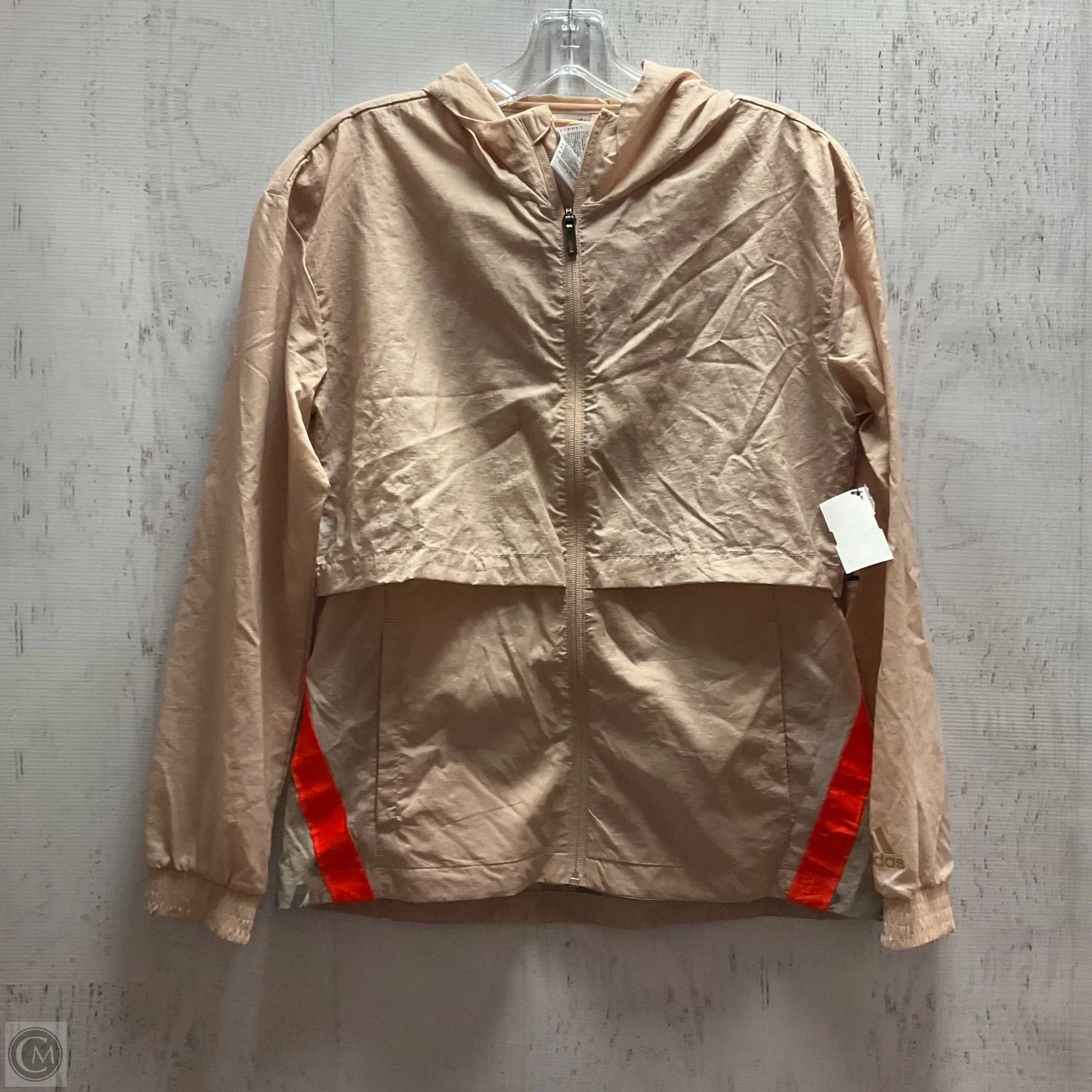 Jacket Windbreaker By Adidas In Tan, Size: Xs