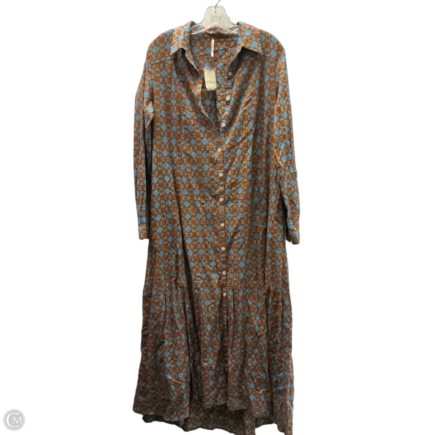 Dress Casual Maxi By Free People In Blue & Brown, Size: S