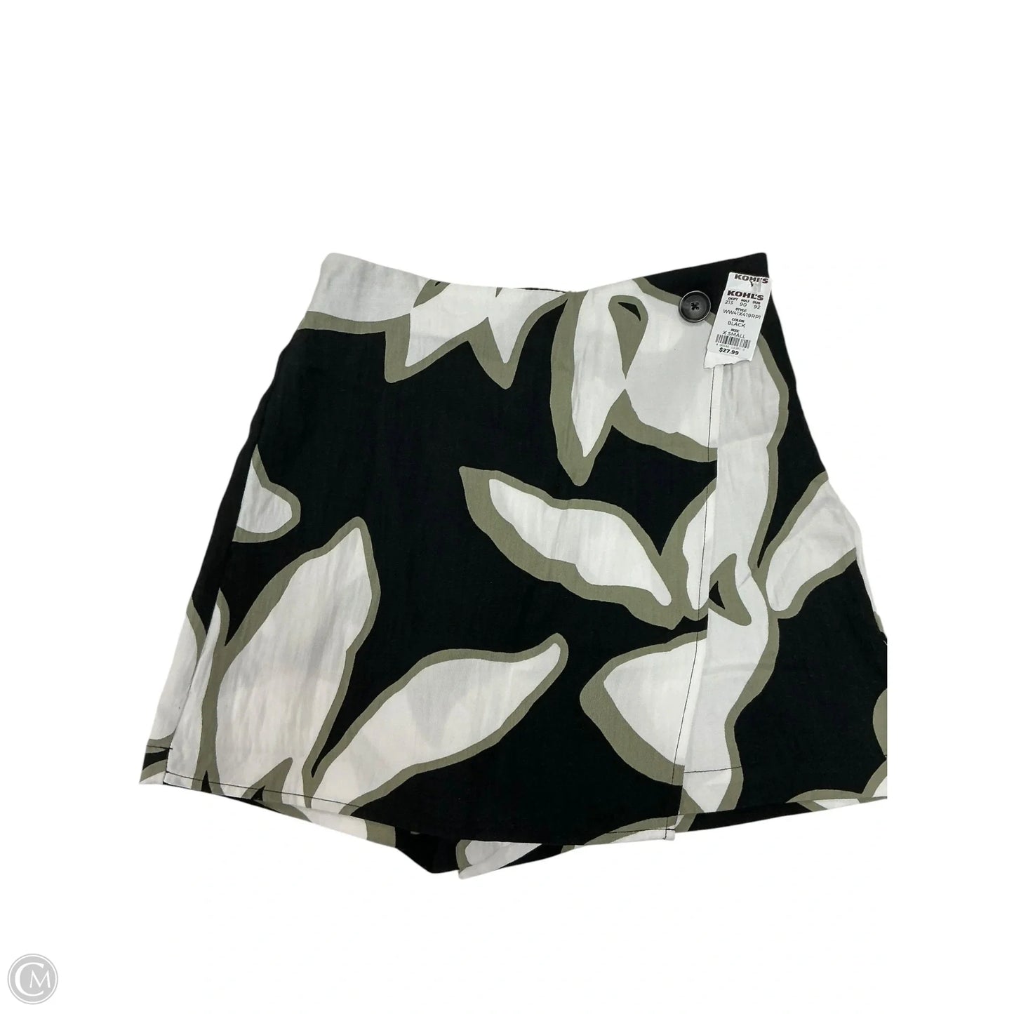 Skort By Nine West In Black & Green, Size: Xs