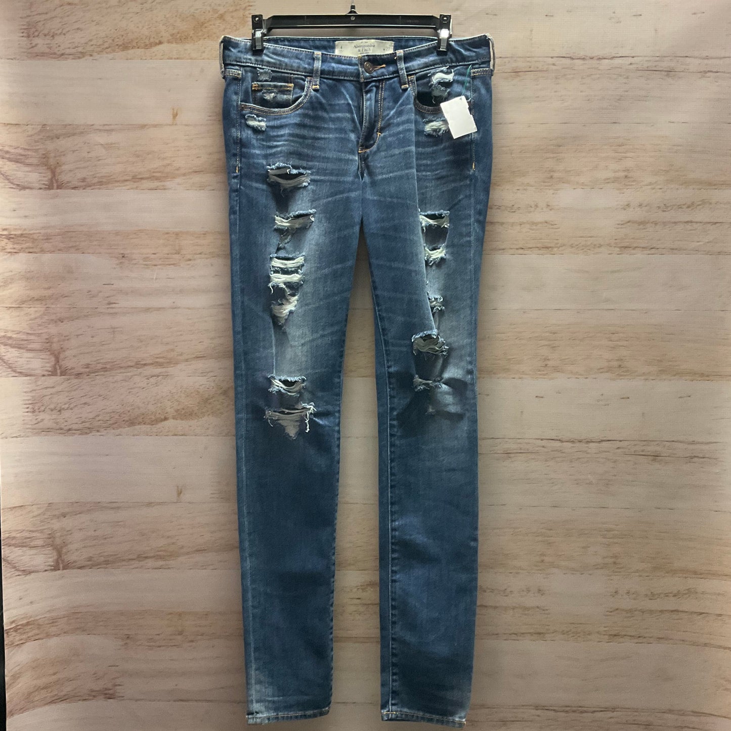 Jeans Skinny By Abercrombie And Fitch In Blue, Size: 4