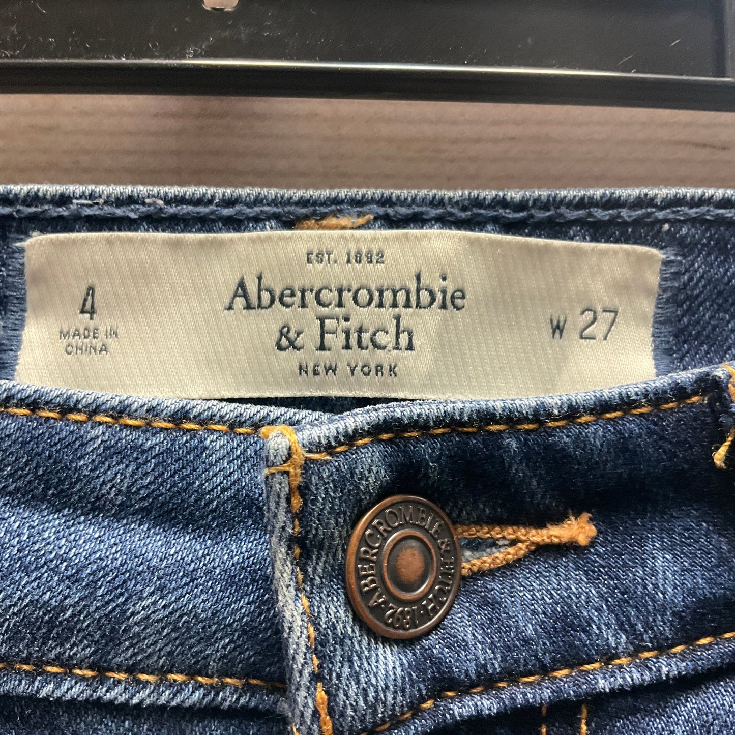 Jeans Skinny By Abercrombie And Fitch In Blue, Size: 4