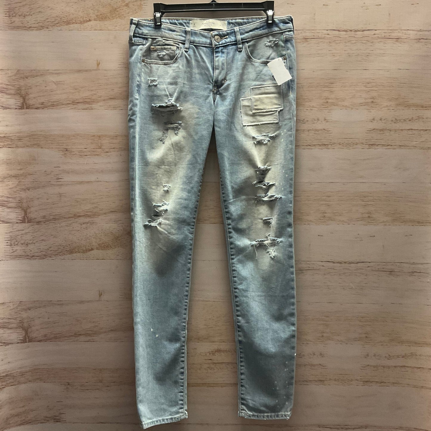 Jeans Skinny By Abercrombie And Fitch In Blue, Size: 4