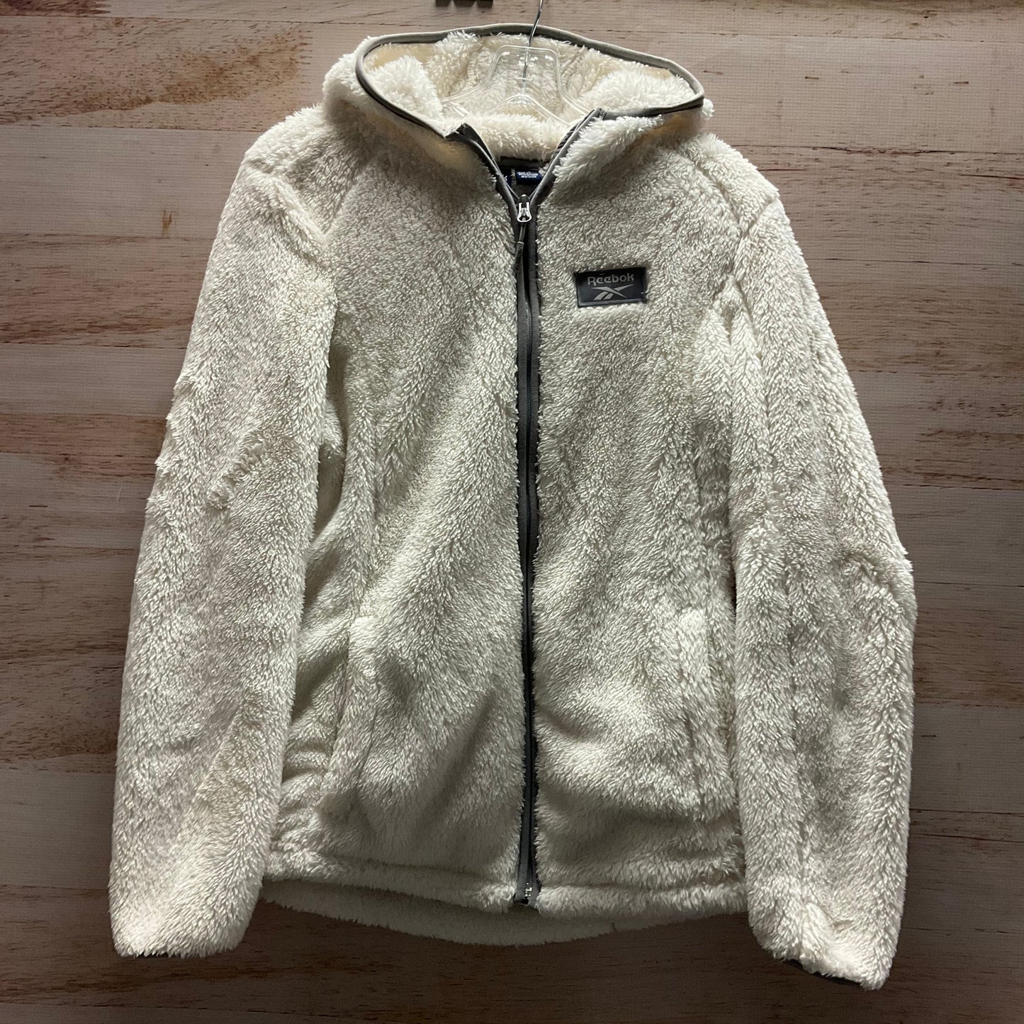 Coat Faux Fur & Sherpa By Reebok In White, Size: L