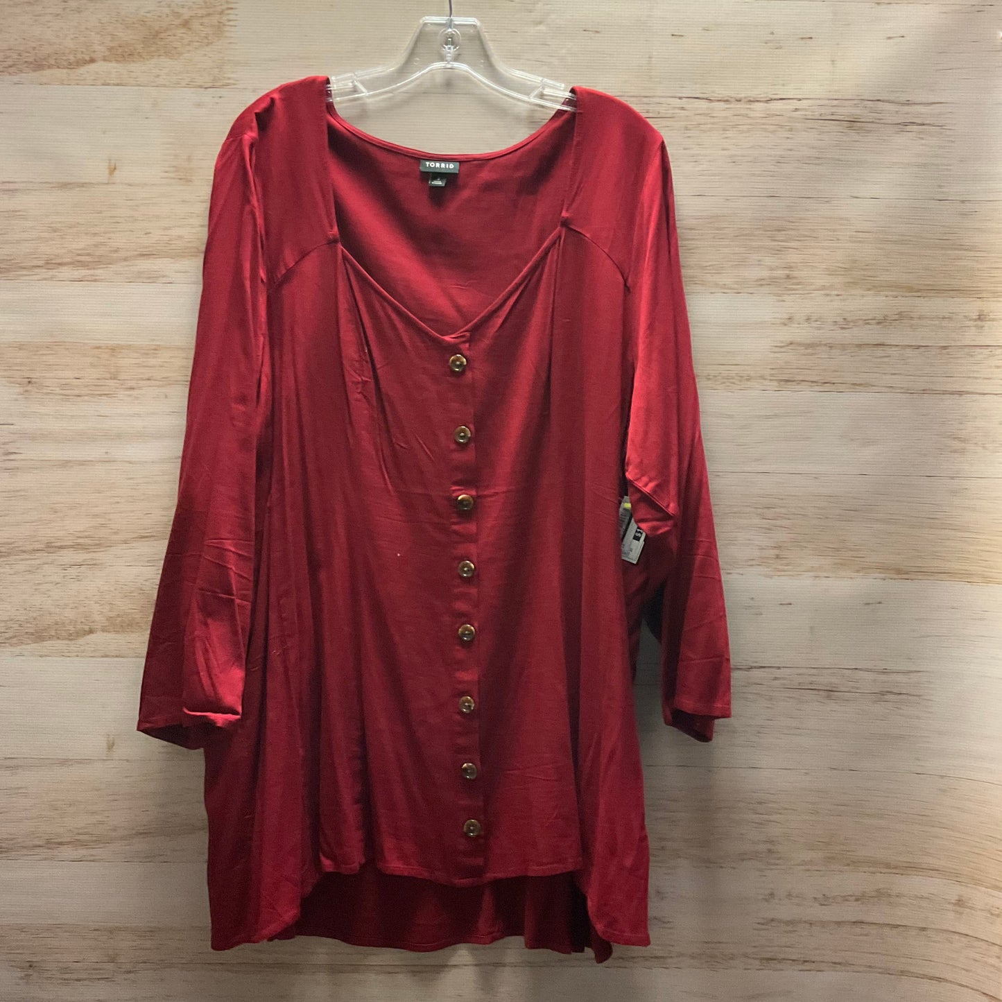 Top Long Sleeve By Torrid In Red, Size: 3x