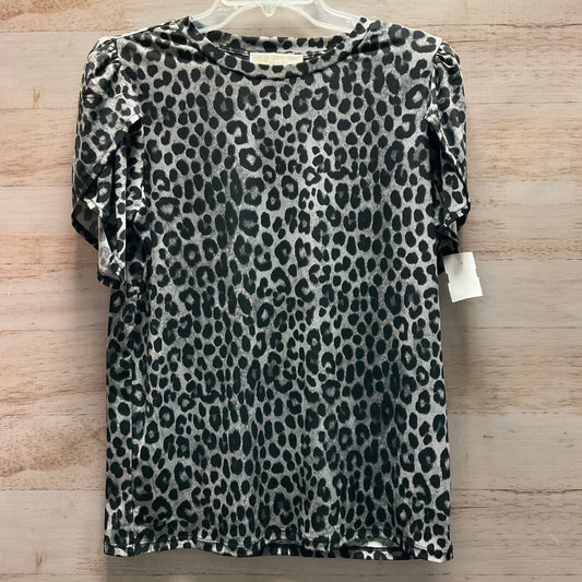 Top Short Sleeve By Michael Kors In Animal Print, Size: S