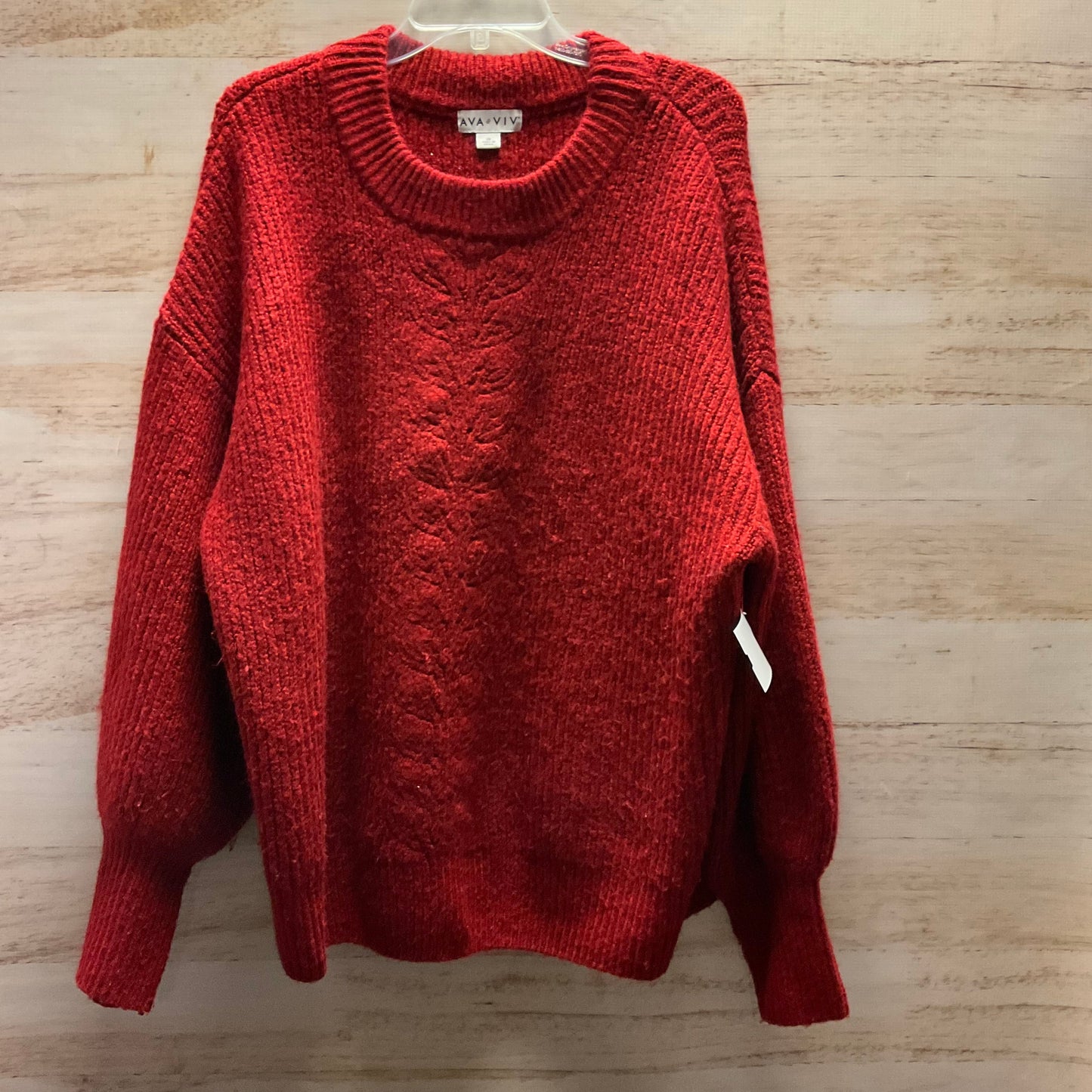 Sweater By Ava & Viv In Red, Size: 3x