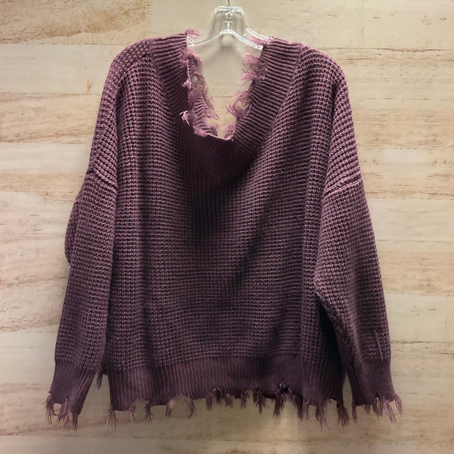 Sweater By Zenana Outfitters In Purple, Size: 3x