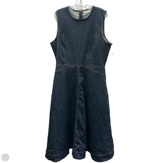 Dress Casual Midi By Nine West Apparel In Blue Denim, Size: 16