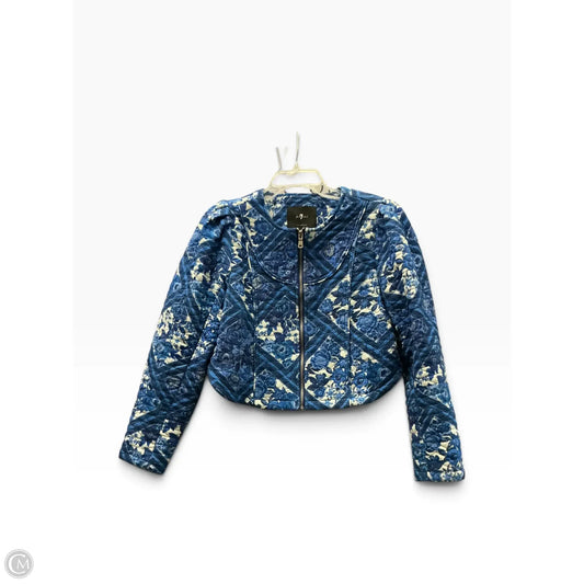 Jacket Puffer & Quilted By 7 For All Mankind In Blue, Size: M