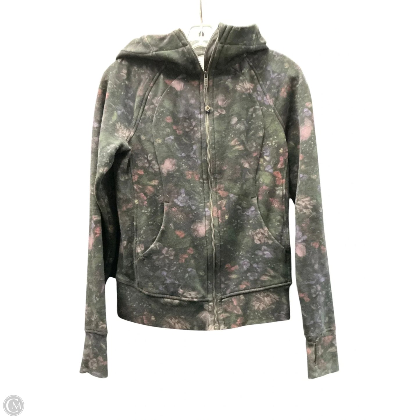 Sweatshirt Hoodie By Lululemon In Floral Print, Size: 6