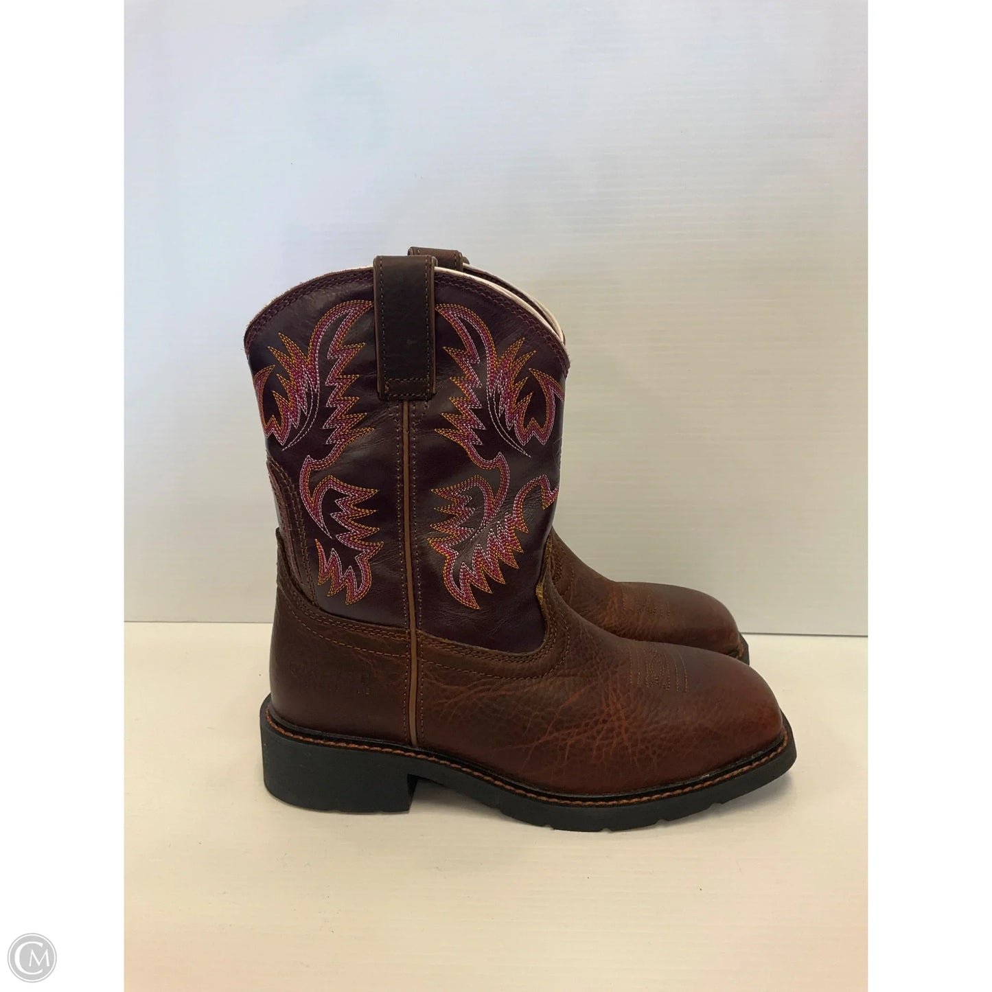 Boots Western By Ariat In Brown & Pink, Size: 7.5