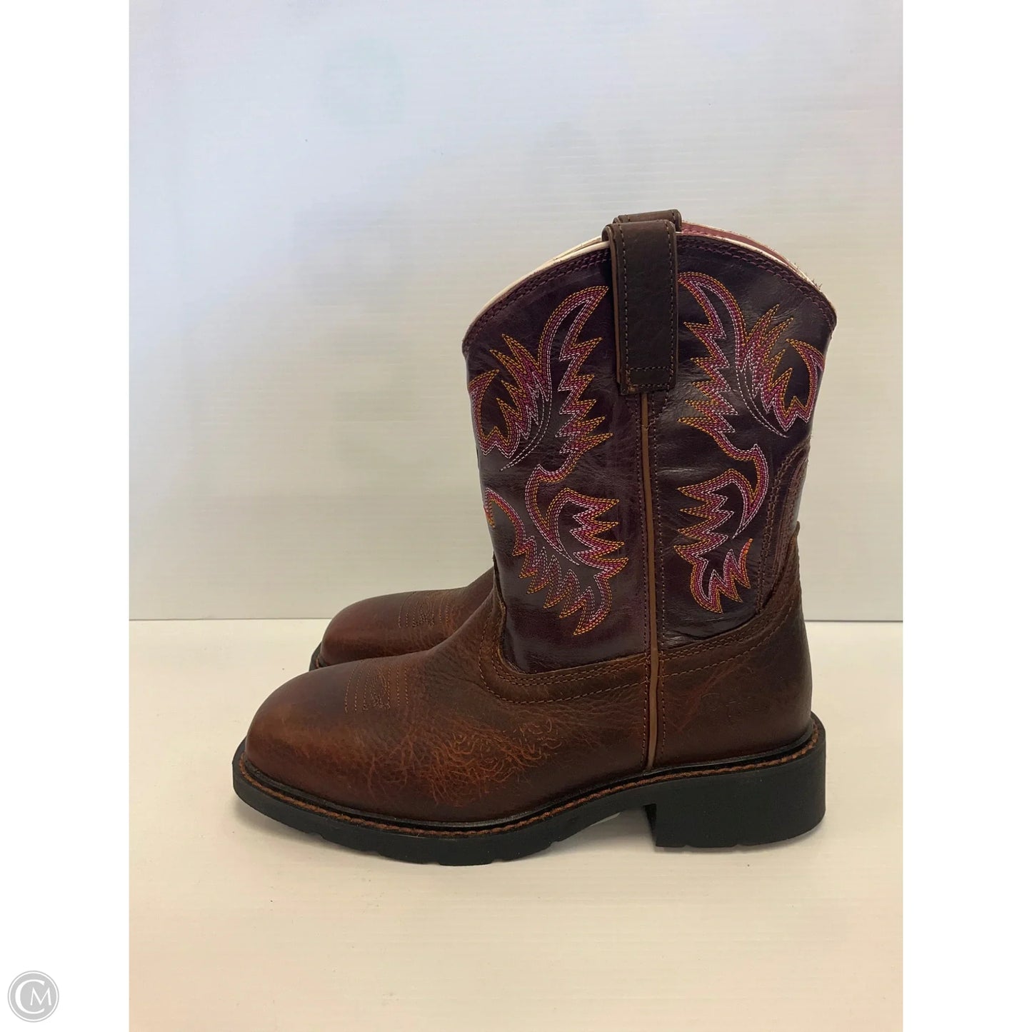 Boots Western By Ariat In Brown & Pink, Size: 7.5