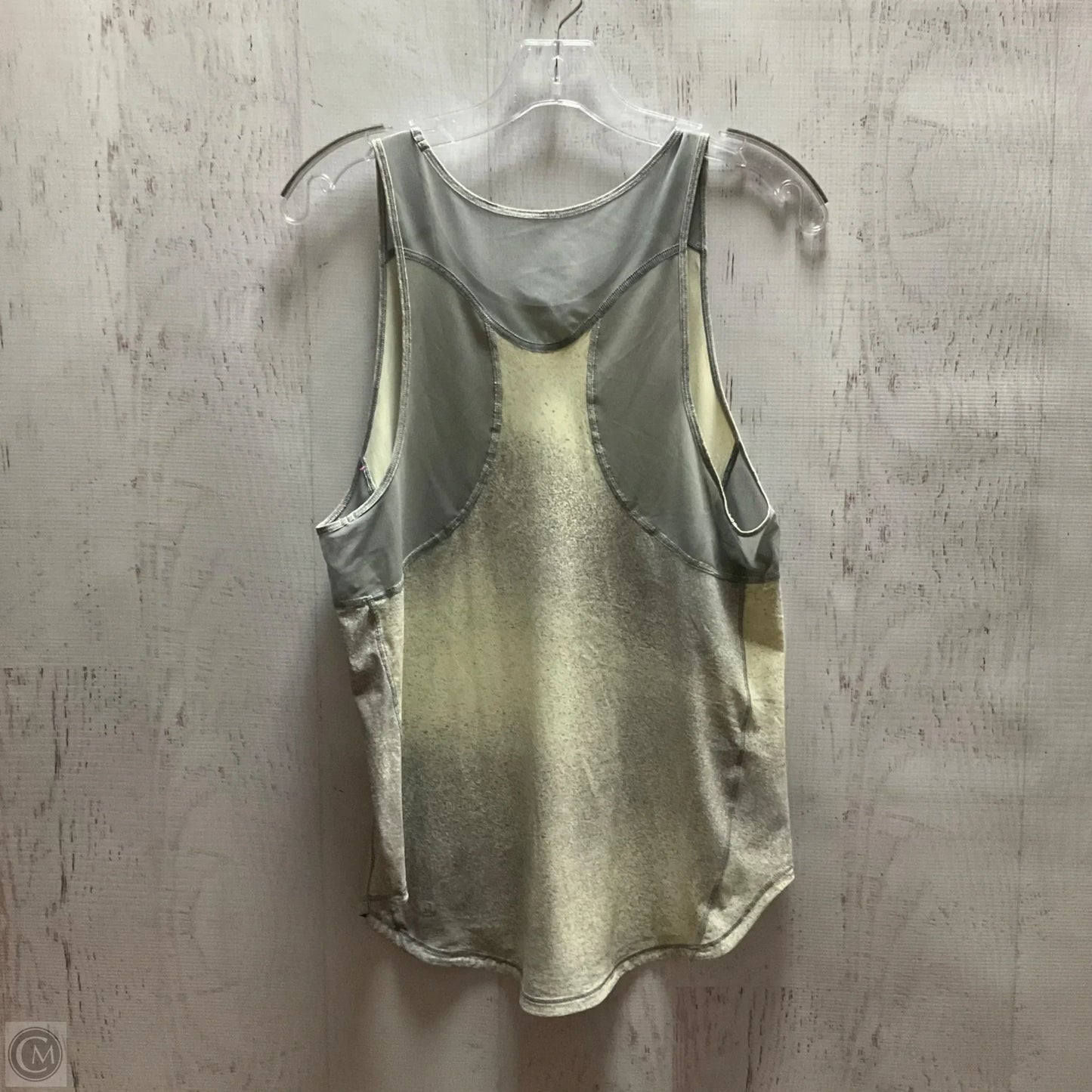 Athletic Tank Top By Lululemon In Grey & Yellow, Size: 8