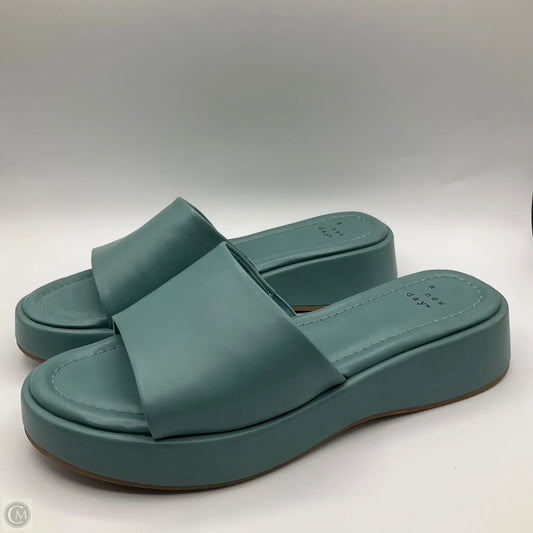 Sandals Flats By A New Day In Green, Size: 8.5