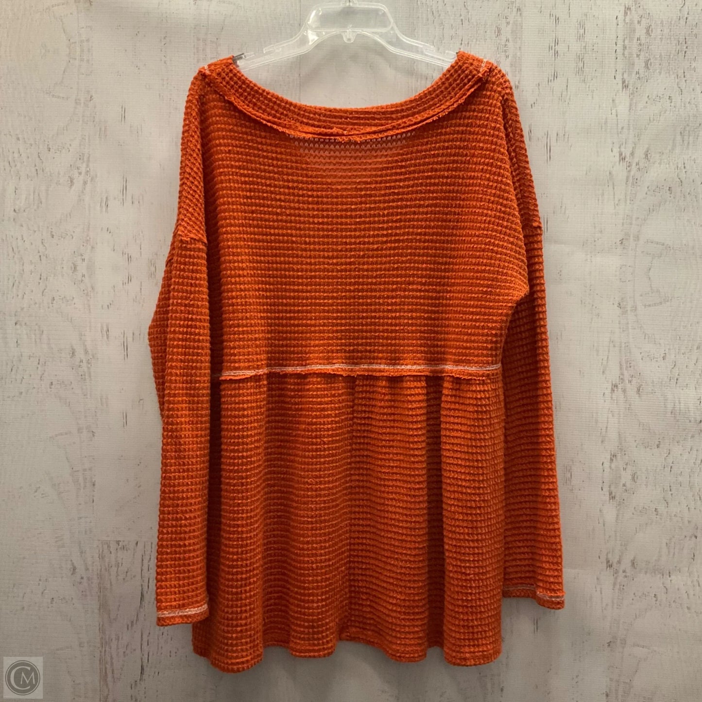 Top Long Sleeve By Clothes Mentor In Orange, Size: 2x