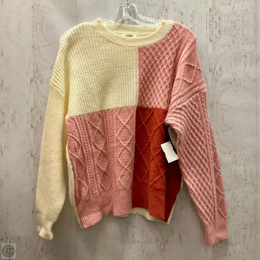 Sweater By Umgee In Pink & White, Size: S