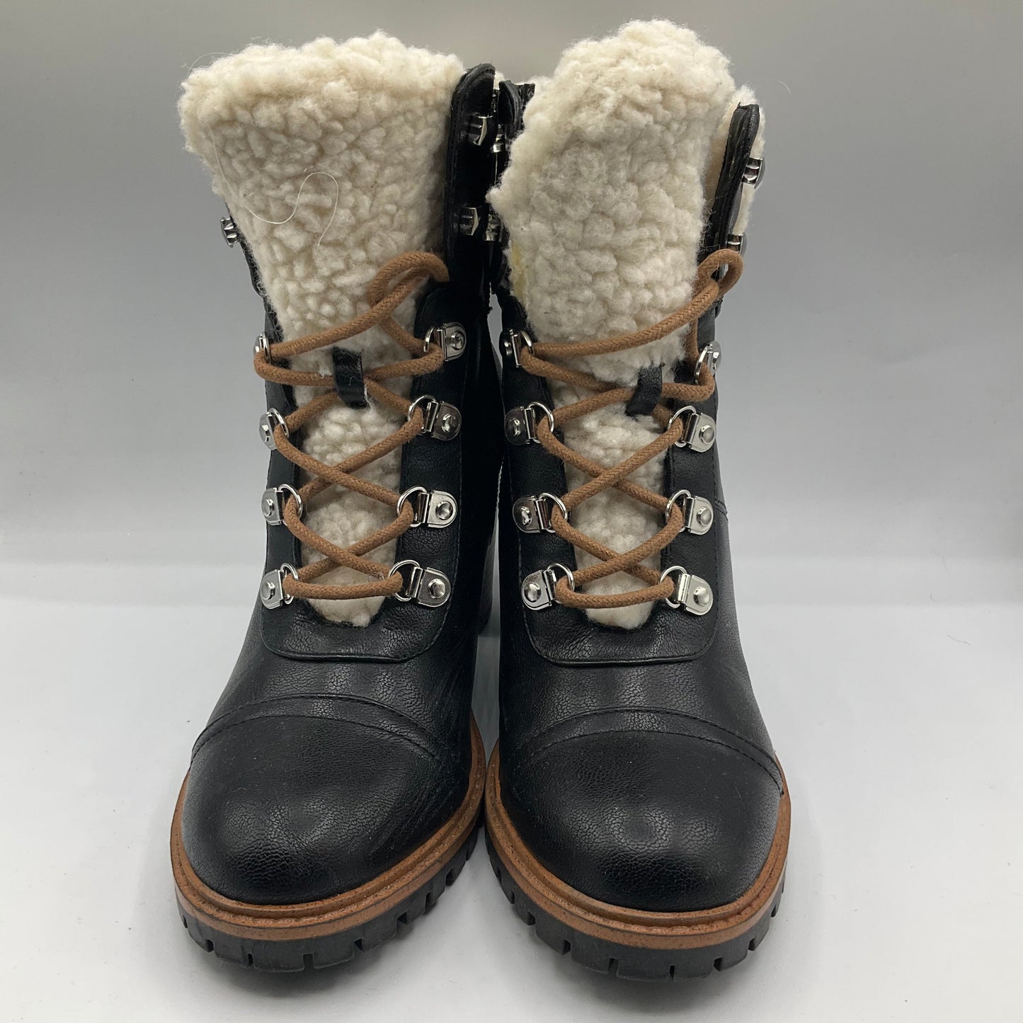 Boots Ankle Heels By Nine West In Black, Size: 6.5