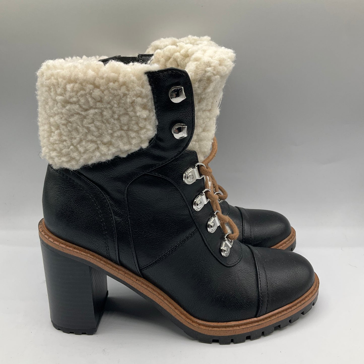 Boots Ankle Heels By Nine West In Black, Size: 6.5