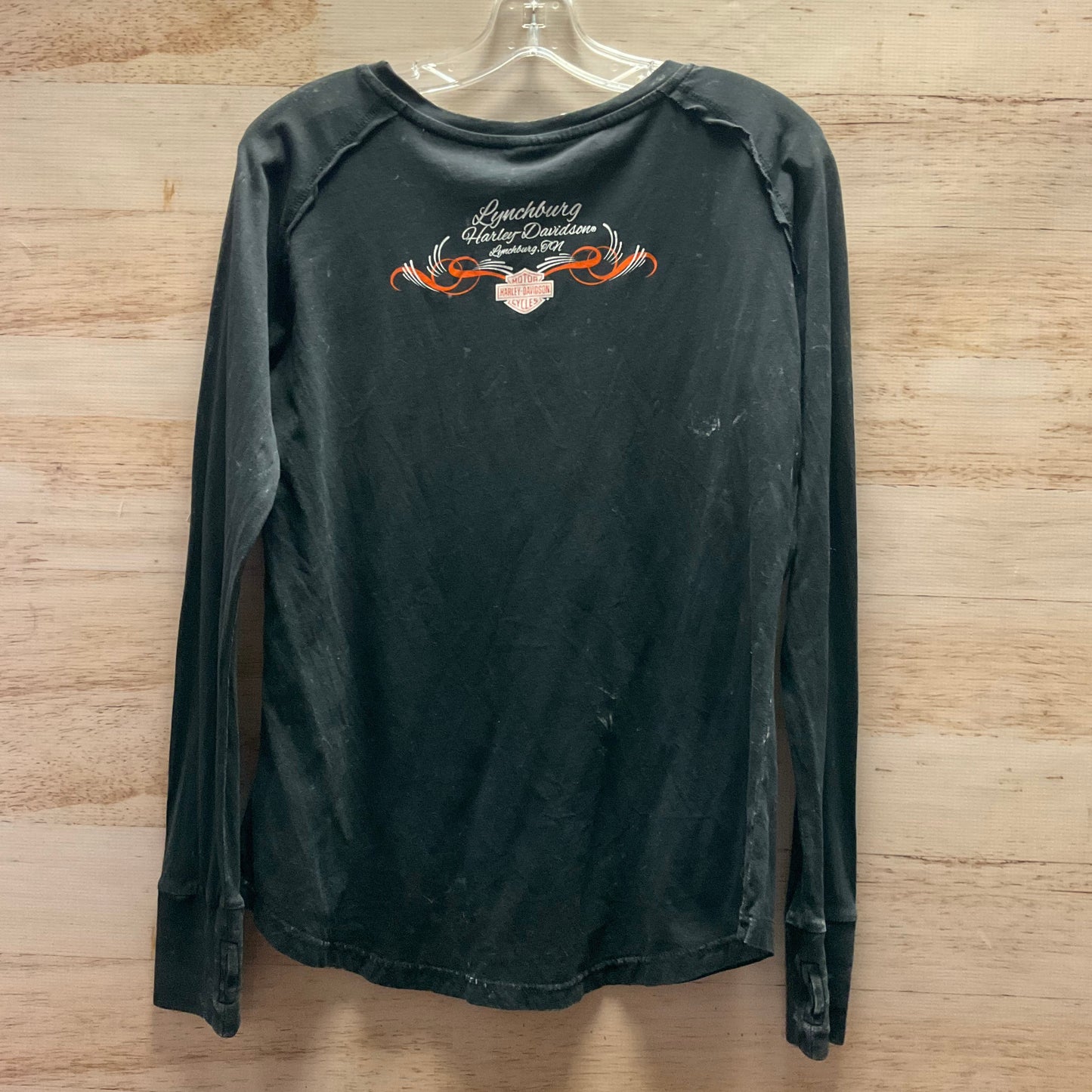 Top Long Sleeve By Harley Davidson In Black, Size: L