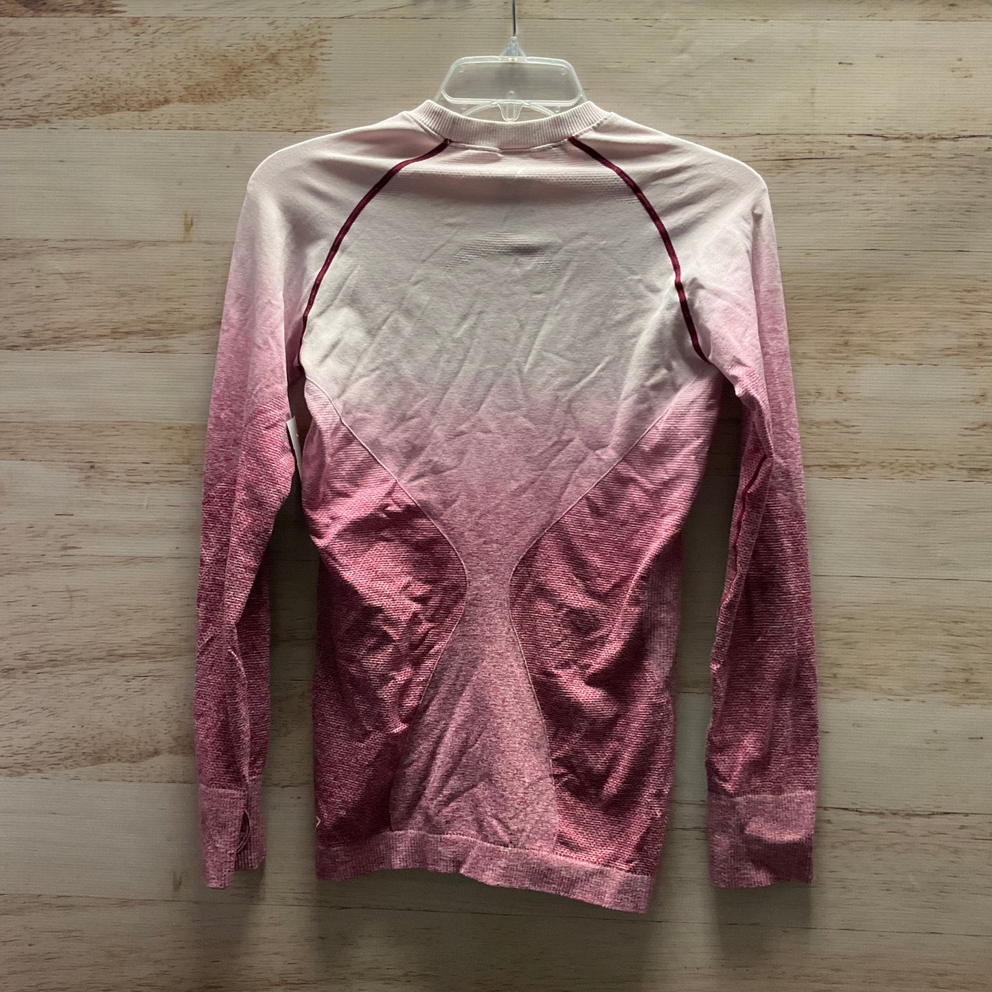 Athletic Top Long Sleeve Collar By Gym Shark In Pink, Size: M