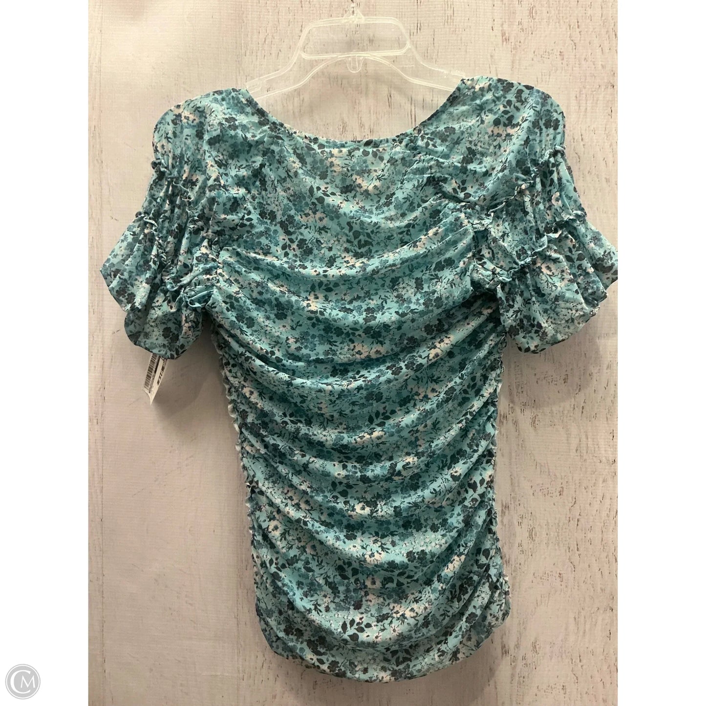 Top Short Sleeve By Anthropologie In Blue, Size: S