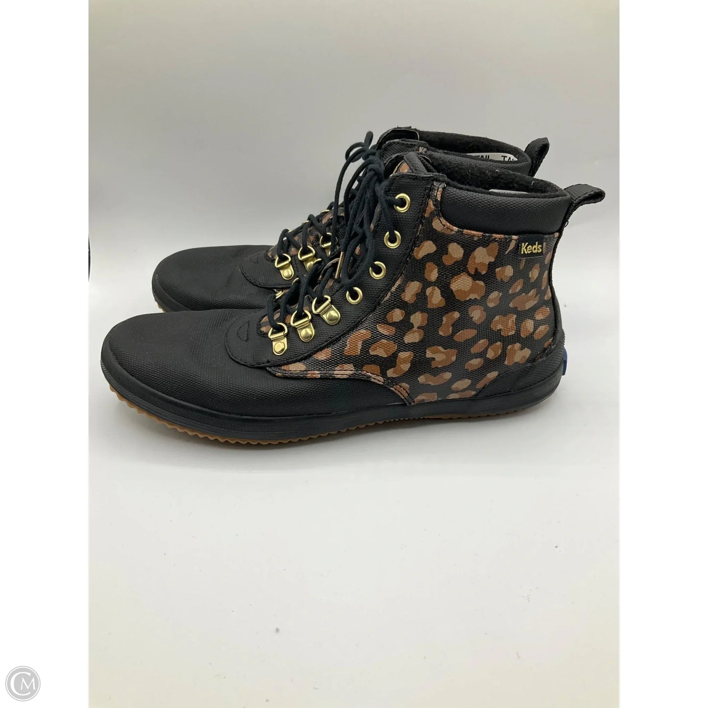 Boots Ankle Flats By Keds In Black & Brown, Size: 9.5