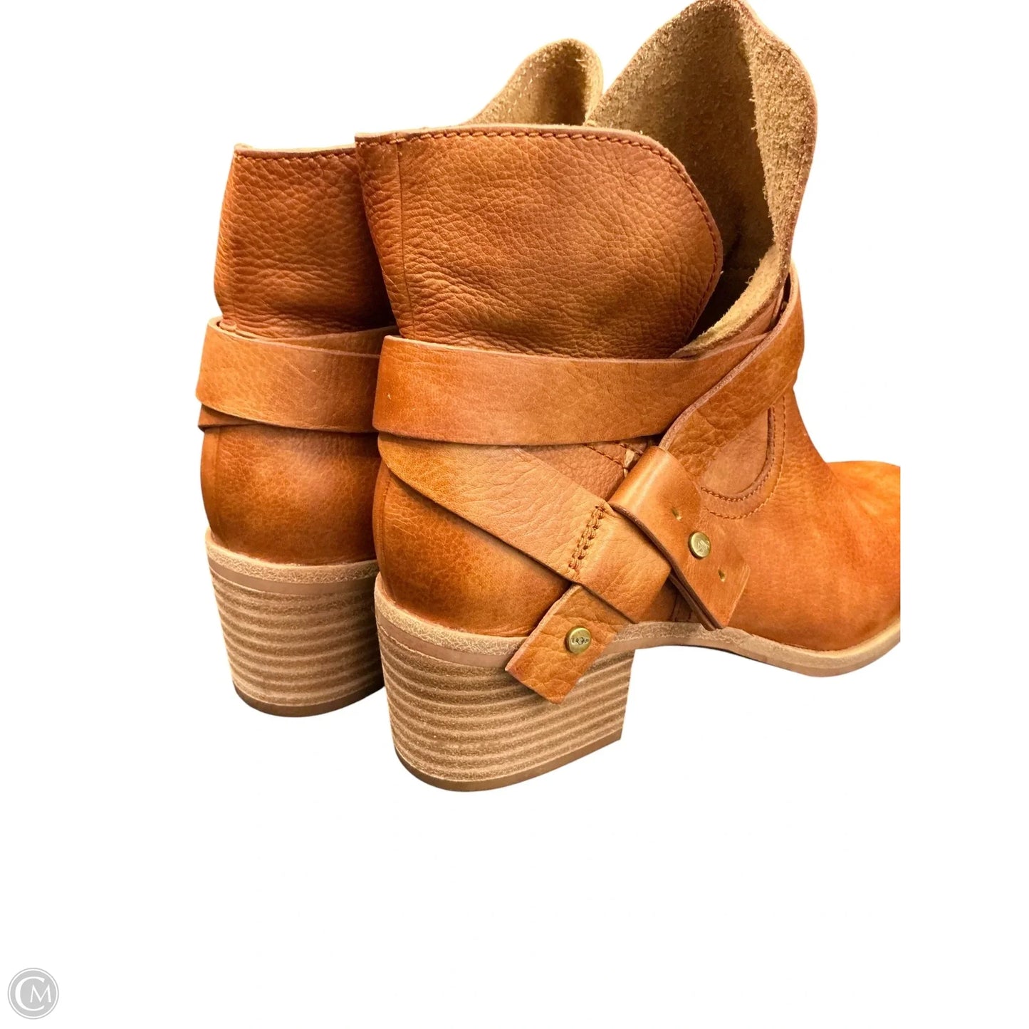 Boots Designer By Ugg In Brown, Size: 7