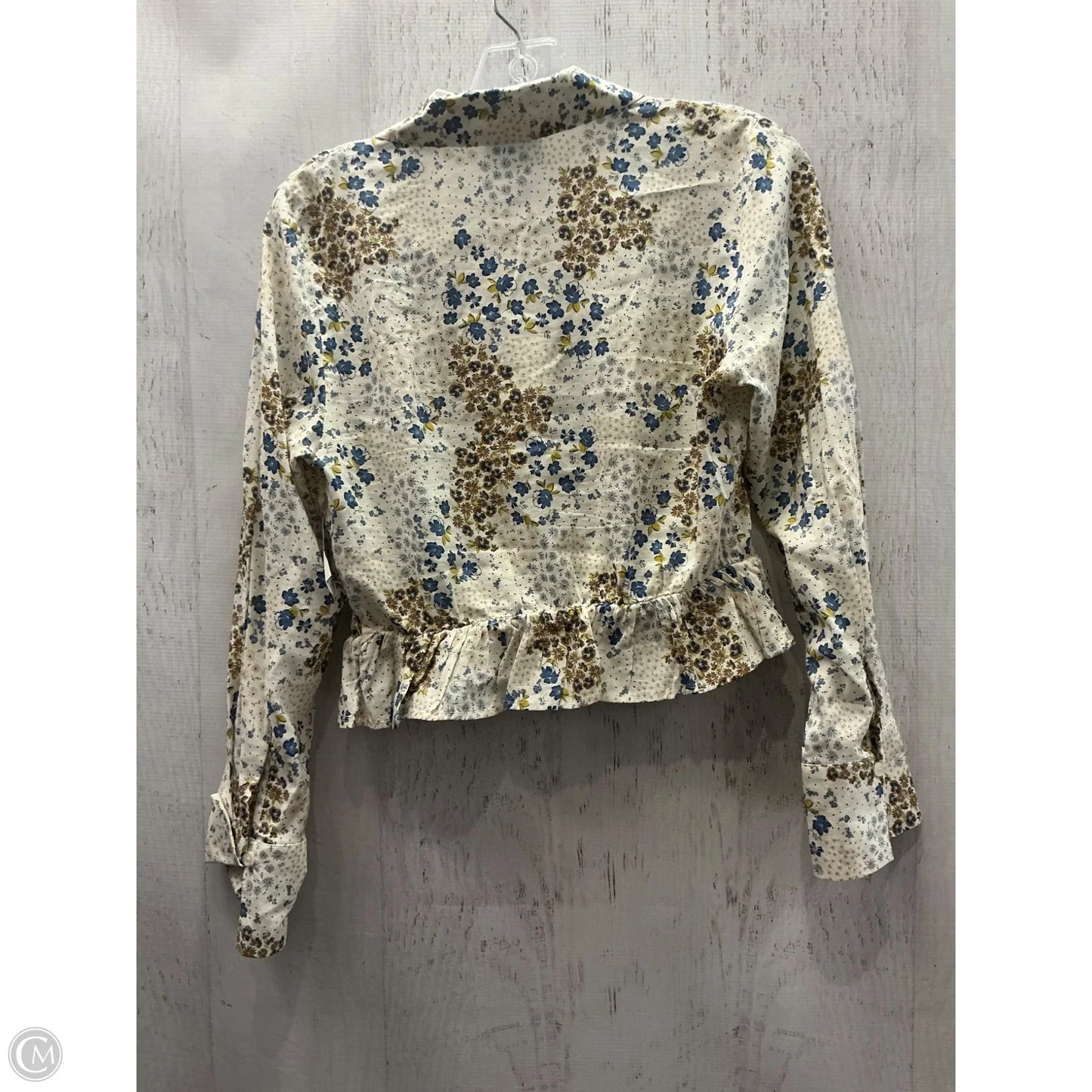 Top Long Sleeve By Future Collective In Floral Print, Size: Xs
