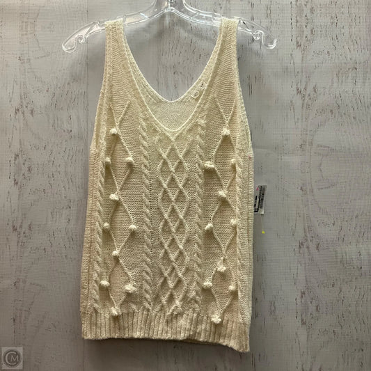 Top Sleeveless By Blu Pepper In Cream, Size: S