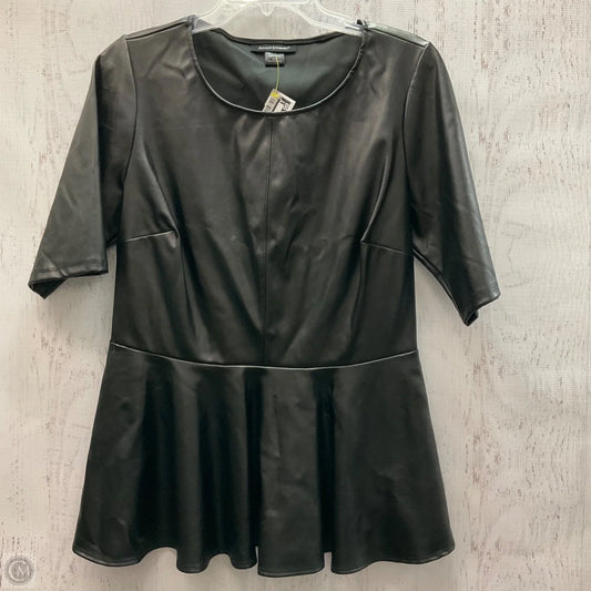 Top Short Sleeve By Ashley Stewart In Black, Size: L