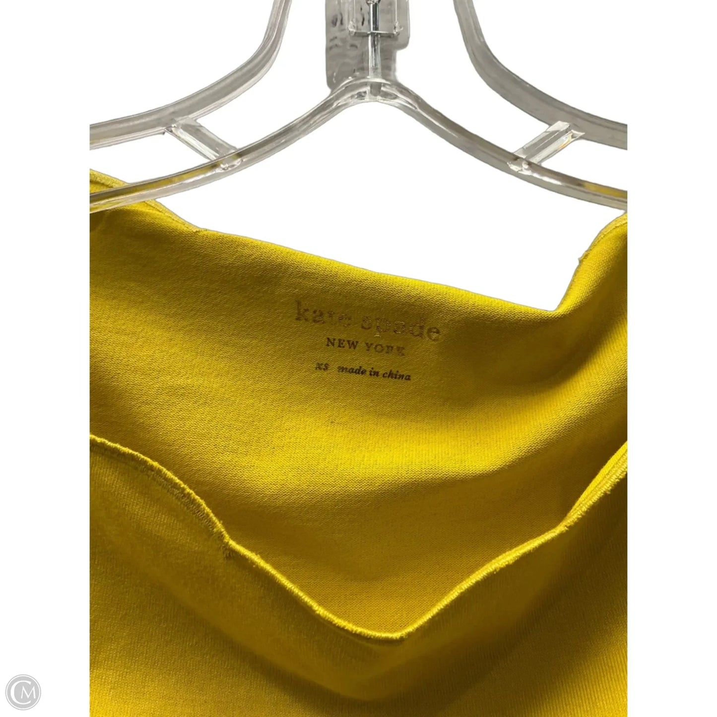 Top Short Sleeve Designer By Kate Spade In Yellow, Size: Xs