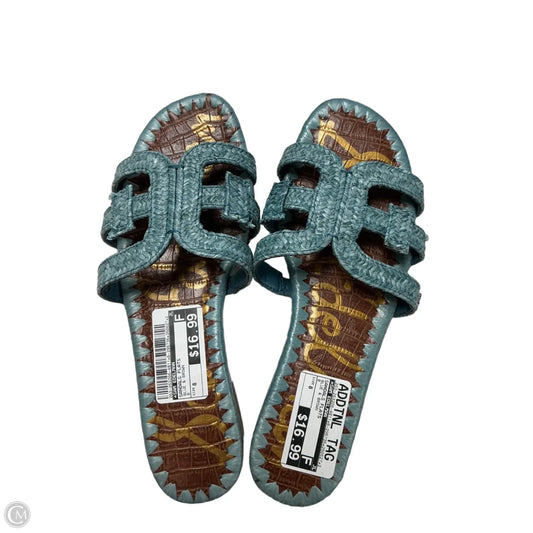 Sandals Flats By Sam Edelman In Blue & Brown, Size: 8