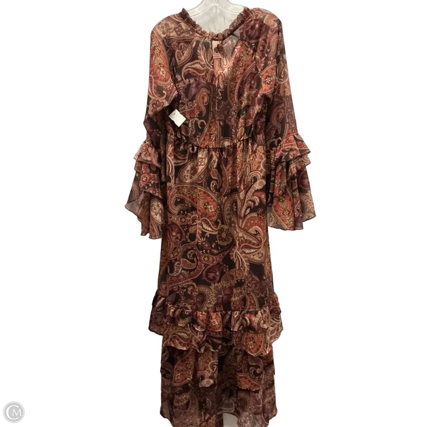 Dress Casual Maxi By Clothes Mentor In Brown, Size: L
