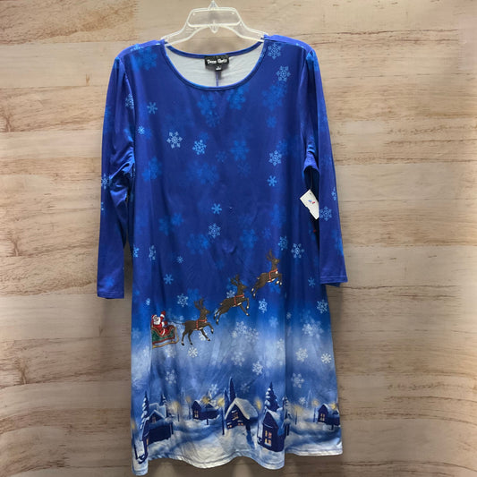 Dress Casual Short By Clothes Mentor In Blue, Size: Xl