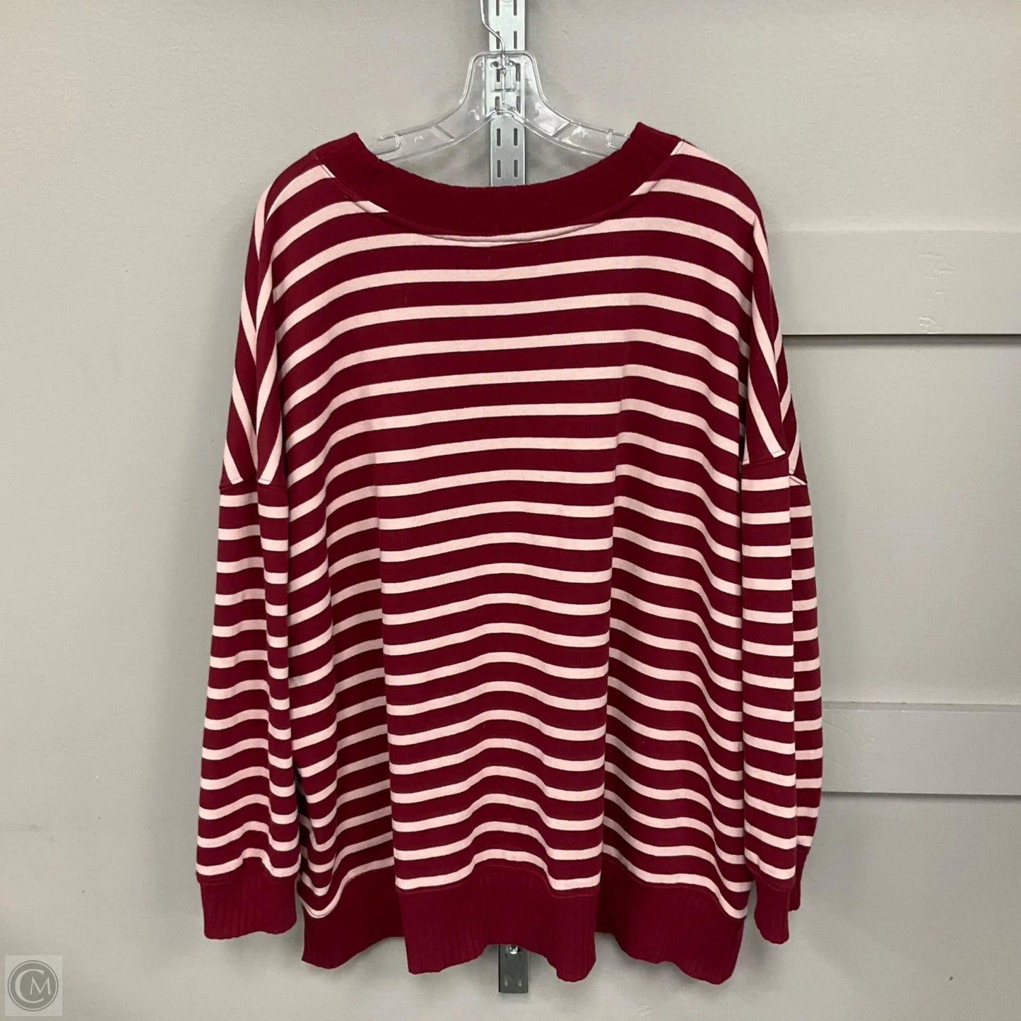 Sweatshirt Crewneck By Maurices In Striped Pattern, Size: 4x