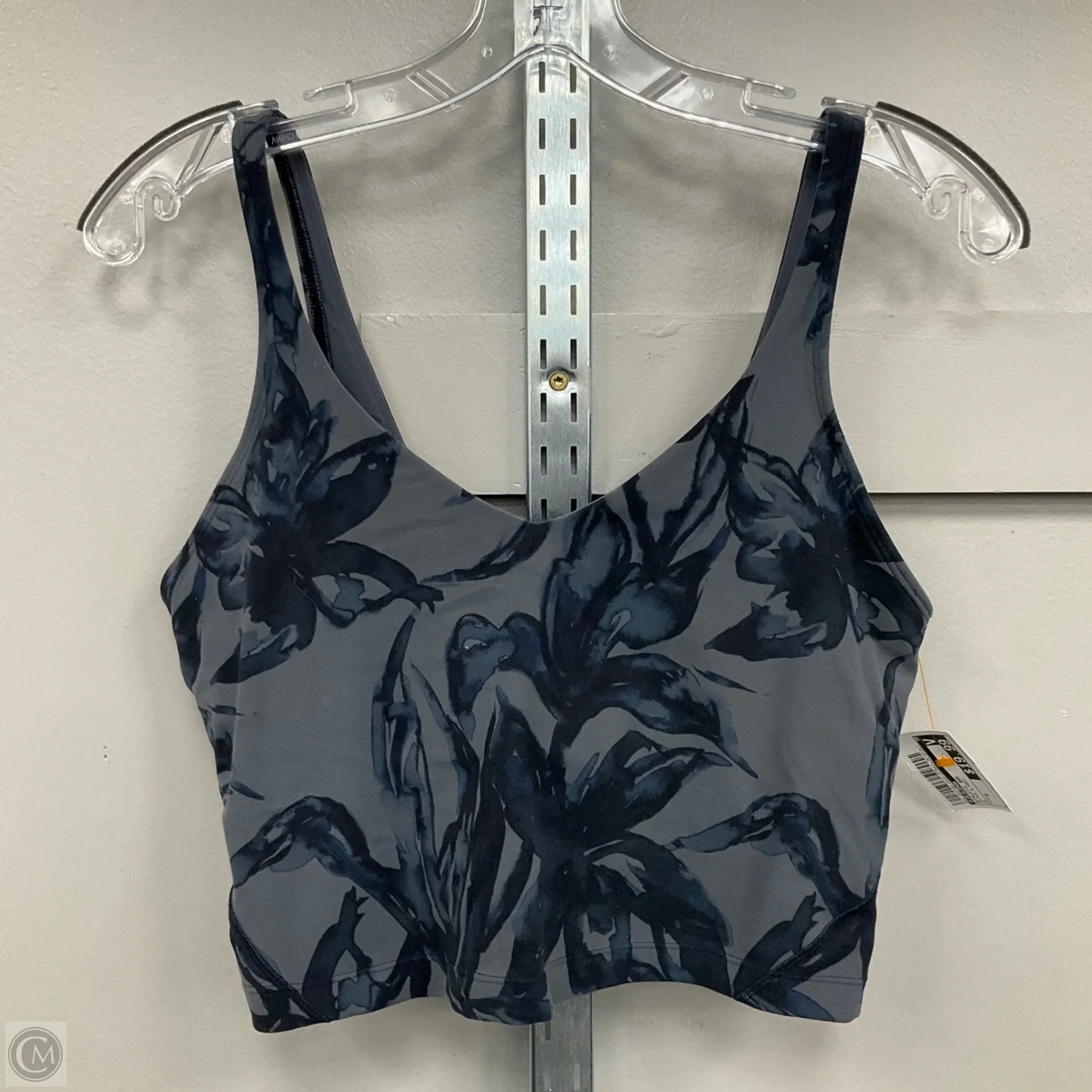 Athletic Tank Top By Lululemon In Black & Grey, Size: 8