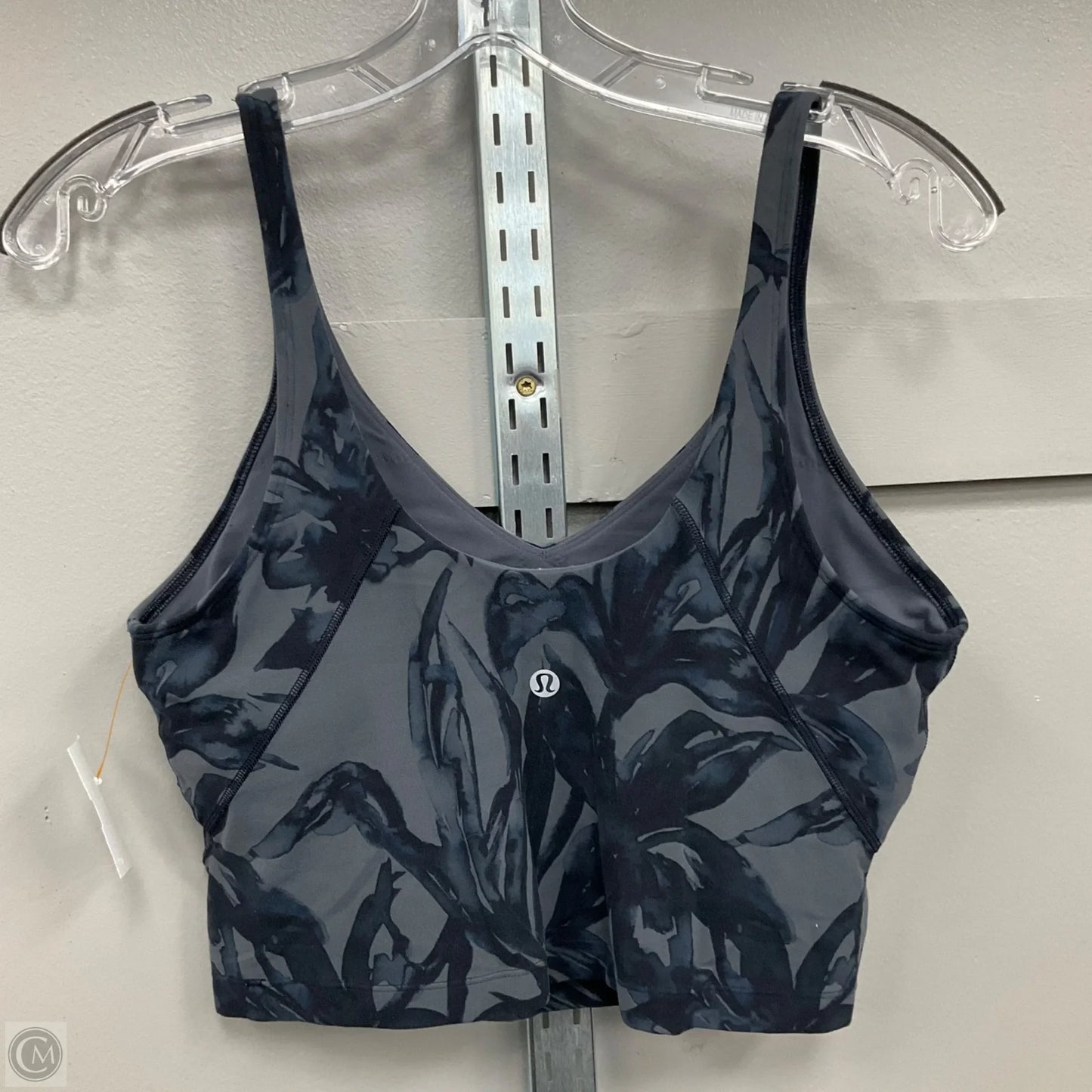 Athletic Tank Top By Lululemon In Black & Grey, Size: 8