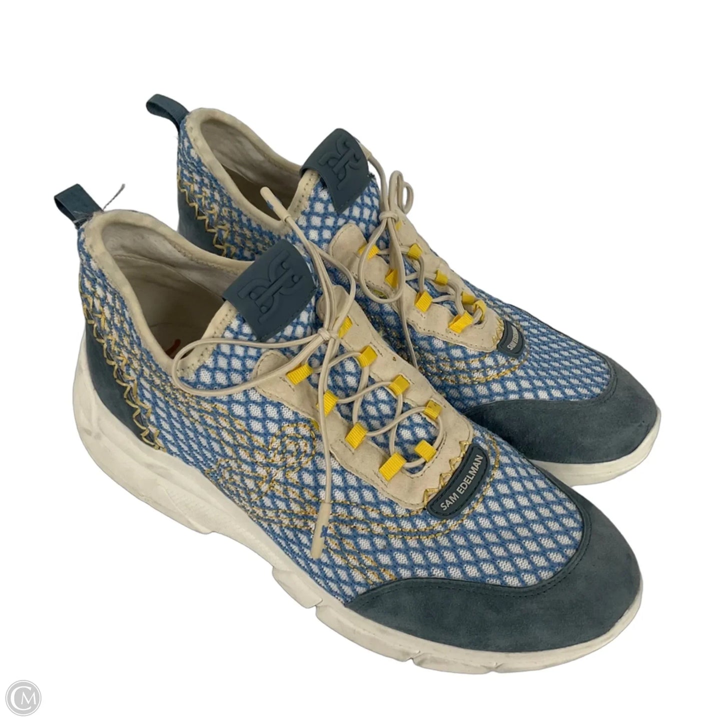Shoes Sneakers By Sam Edelman In Blue & Yellow, Size: 10