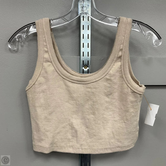 Cropped Top Sleeveless Basic By The Native One In Tan, Size: L
