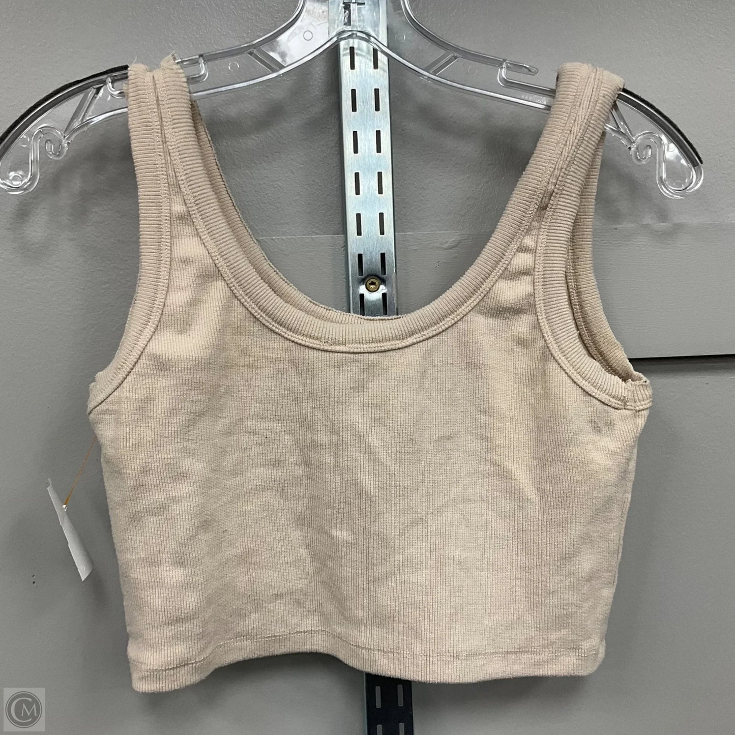 Cropped Top Sleeveless Basic By The Native One In Tan, Size: L