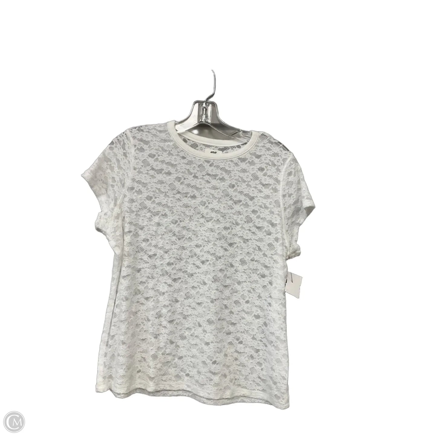 Top Short Sleeve By Aerie In White, Size: L