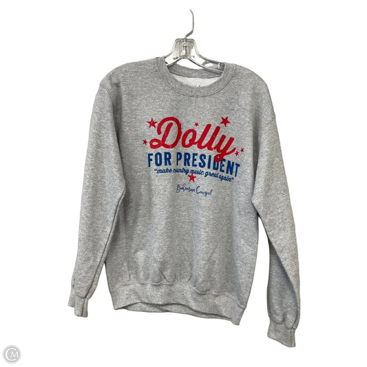 Sweatshirt Crewneck By Clothes Mentor In Grey, Size: S