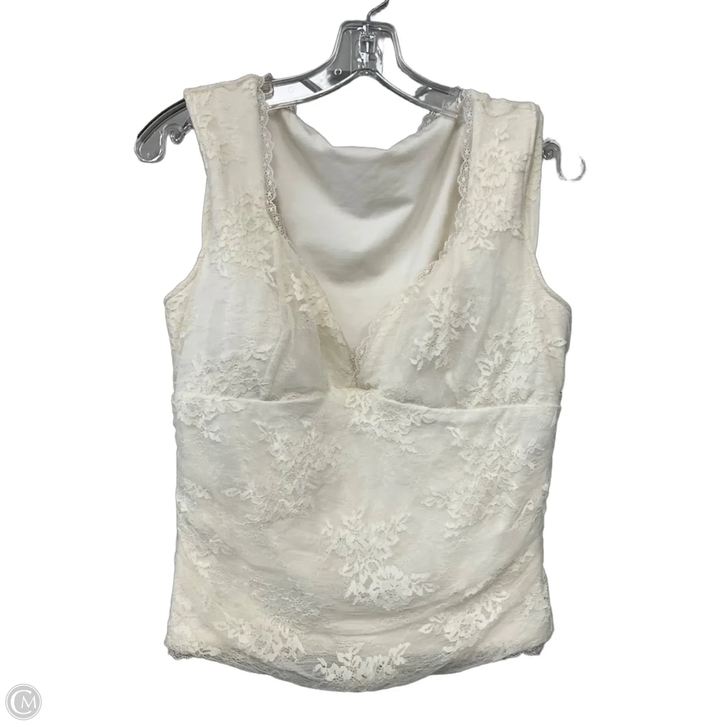 Top Sleeveless By Abercrombie And Fitch In Cream, Size: M