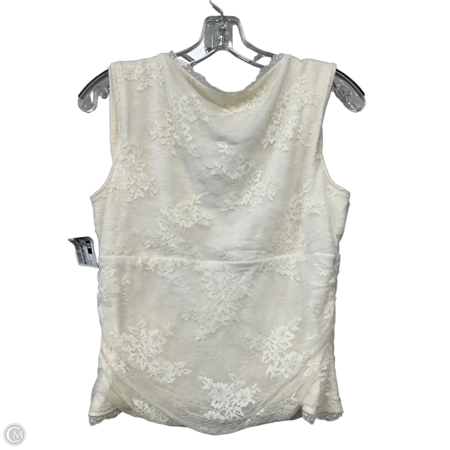 Top Sleeveless By Abercrombie And Fitch In Cream, Size: M