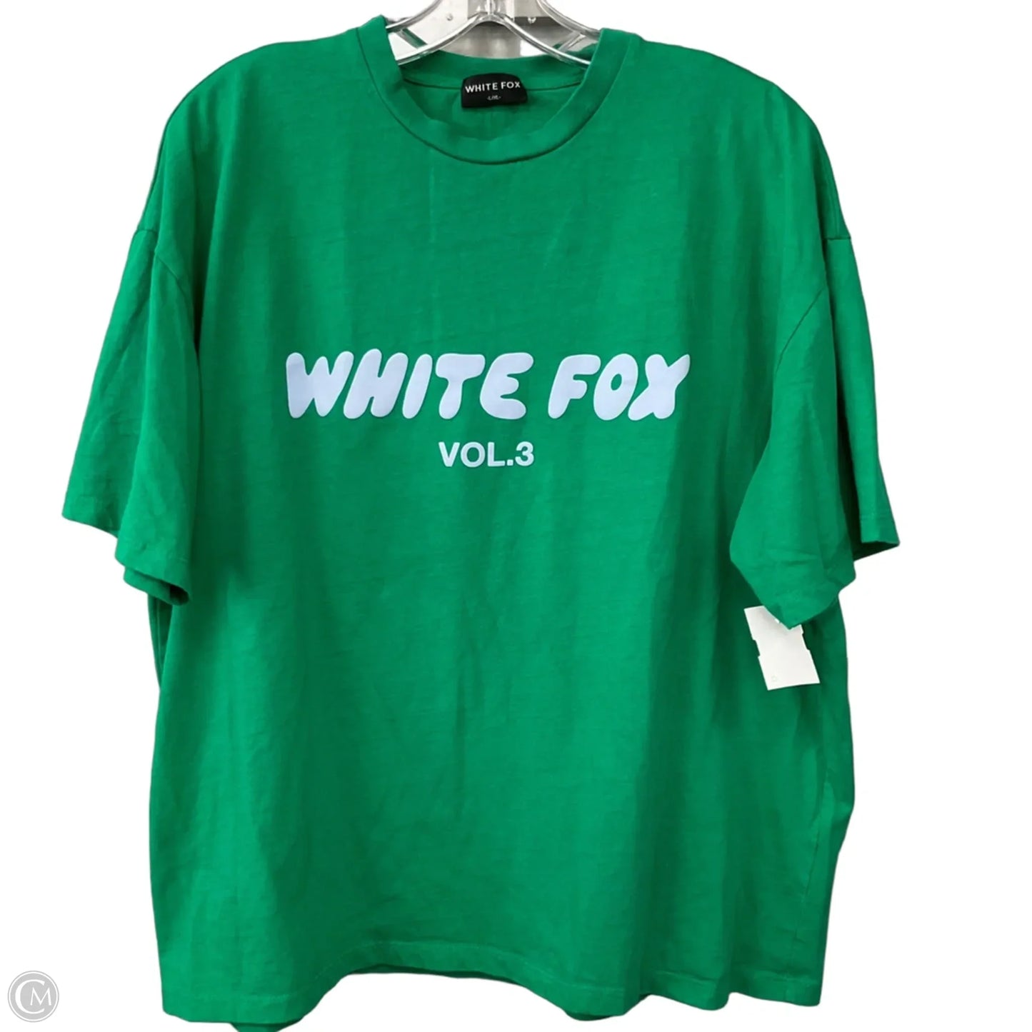 Top Short Sleeve By White Fox In Green, Size: L