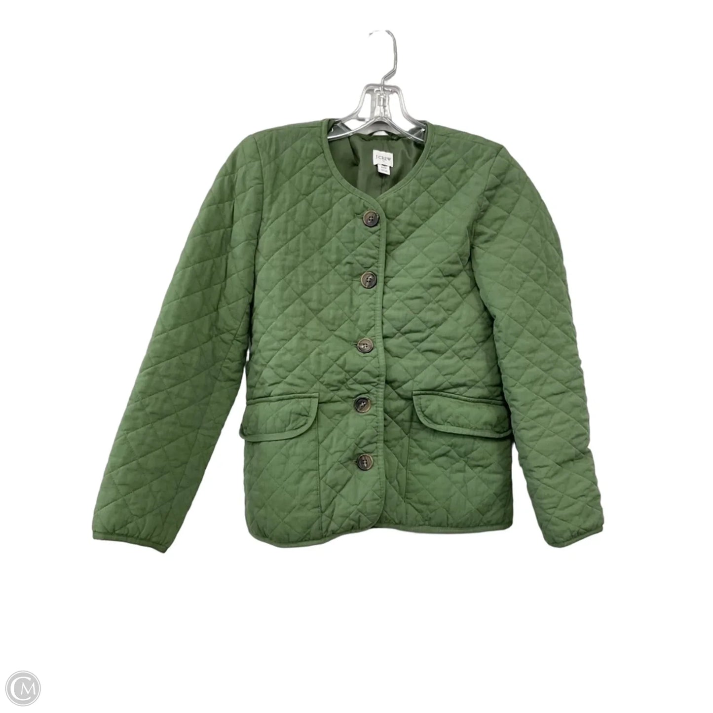 Jacket Puffer & Quilted By J. Crew In Green, Size: 0p