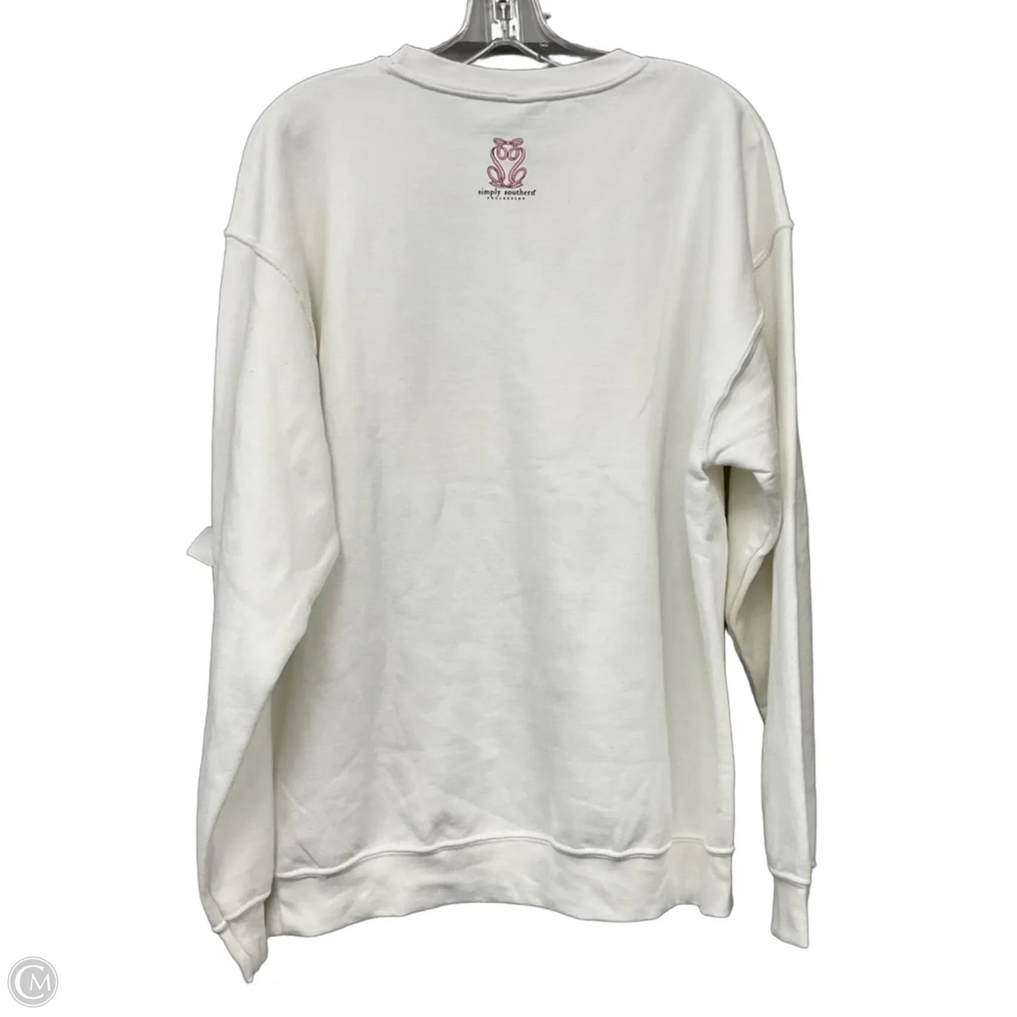 Sweatshirt Crewneck By Simply Southern In White, Size: L