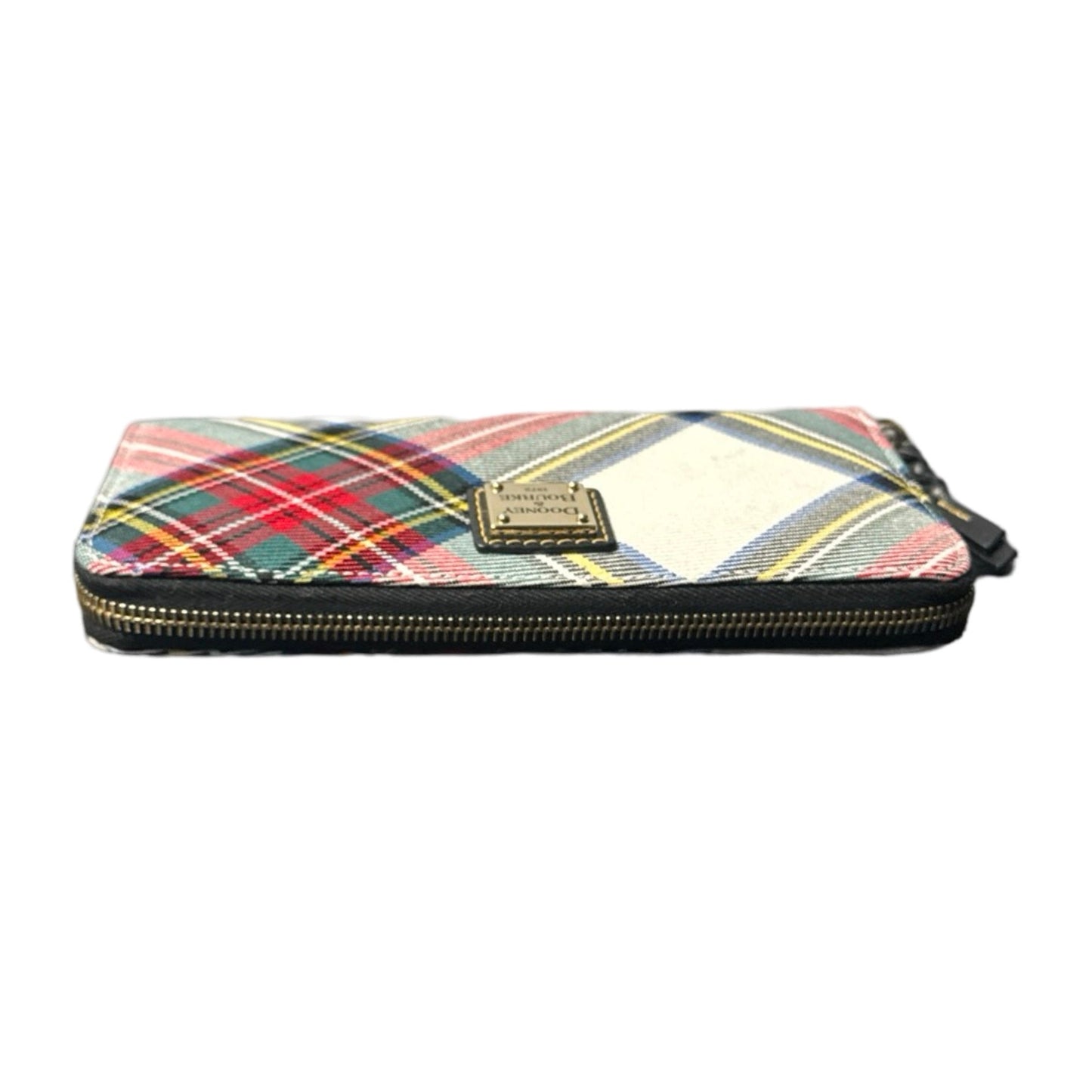 Plaid Wallet Designer Dooney And Bourke, Size Medium