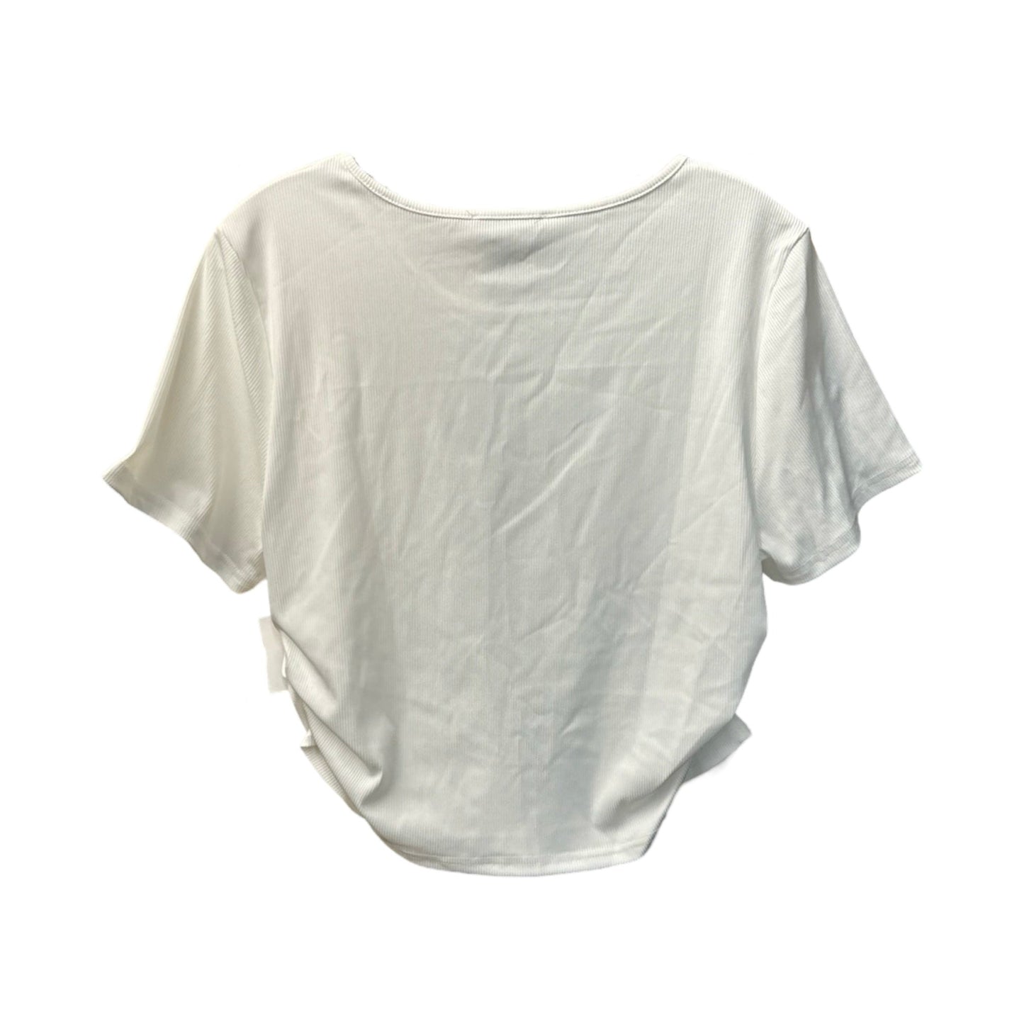 Top Short Sleeve Basic By Shein In White, Size: 2x